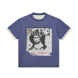 Contrast Cuff Cuffed T-Shirt