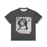 Contrast Cuff Cuffed T-Shirt